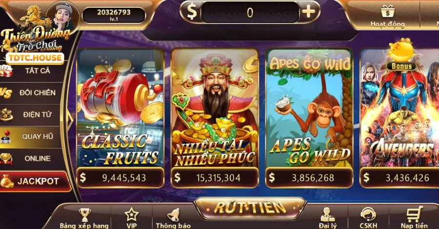 Biểu tượng slot game tt88 nổ hũ với nhiều giải jackpot